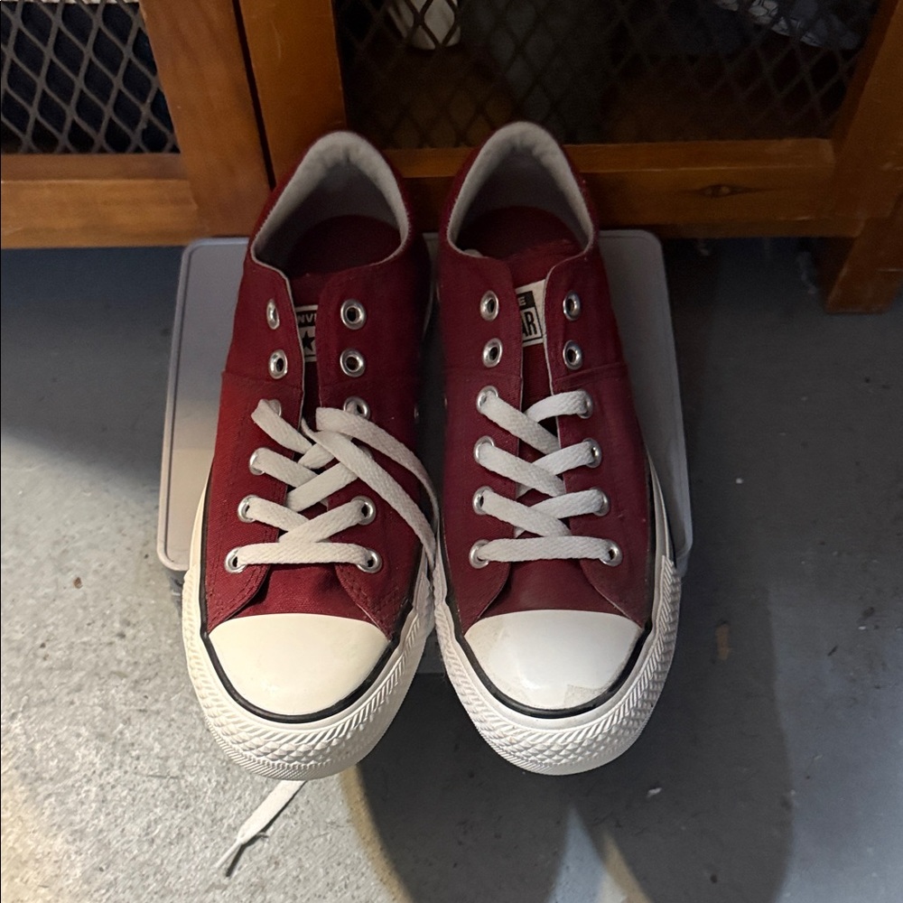 Converse Burgundy Canvas Sneakers